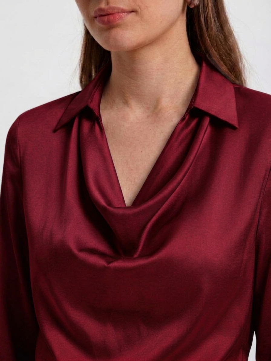 Blusa de tacto sedoso