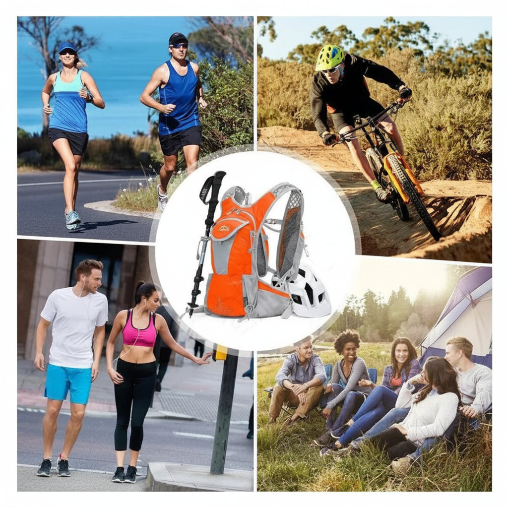 Sac à dos imperméable ultraléger avec poche à eau intégrée – Sac d’hydratation pour la randonnée, le vélo et les aventures en plein air