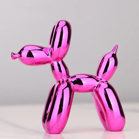 Escultura artística de perro globo para la decoración moderna del hogar – Figura decorativa divertida para la sala de estar, la oficina y las estanterías