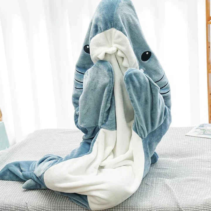 Pijama enterizo ultrasuave de tiburón para niños y adultos - Disfraz acogedor de una pieza para descansar, dormir y divertirse