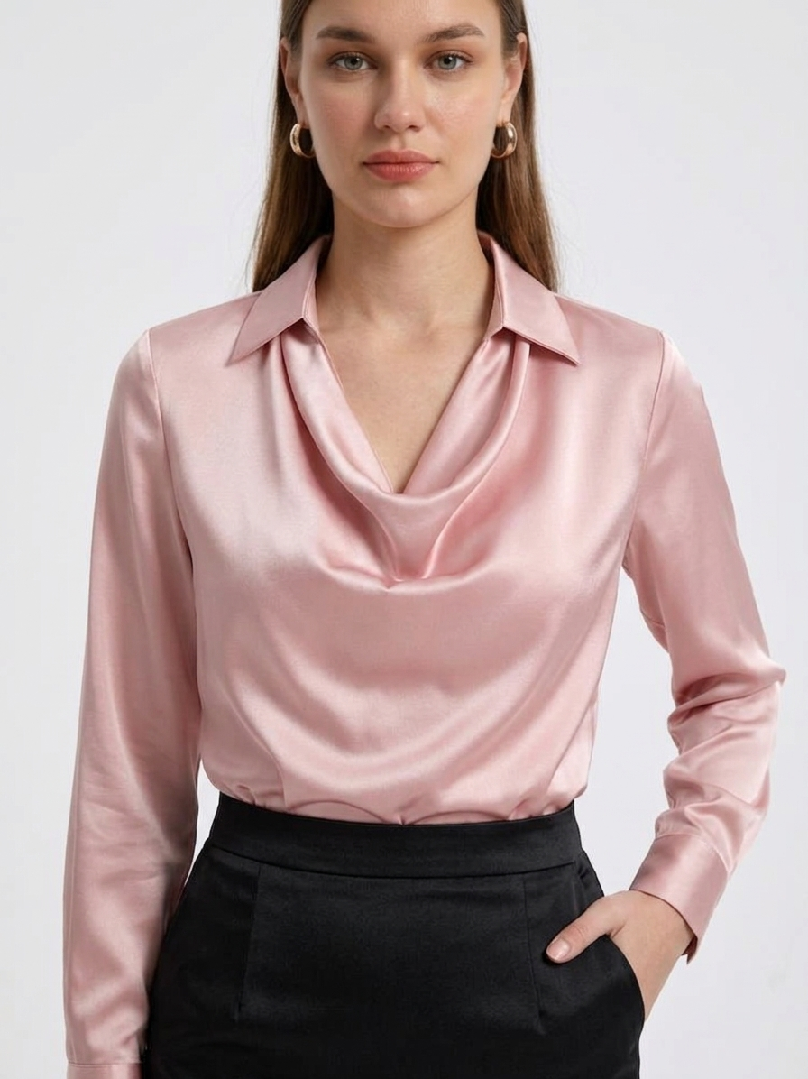 Blusa de tacto sedoso