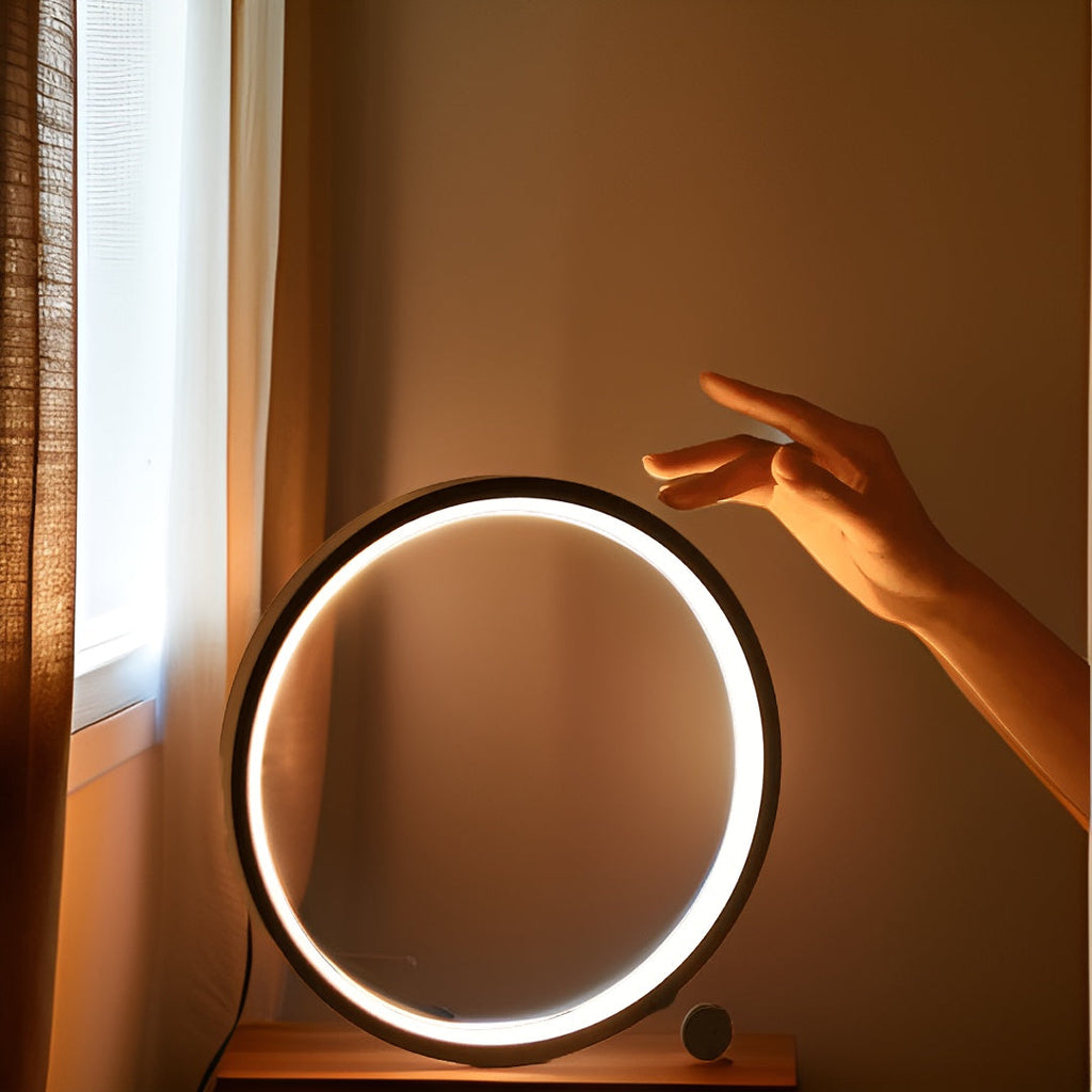 Lampada da tavolo moderna dimmerabile per l'illuminazione d'atmosfera – Lampada LED regolabile per camera da letto, soggiorno e arredamento della casa
