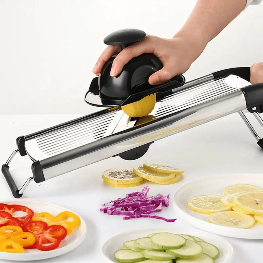 Verstellbarer Mandolinenschneider für die Küchenvorbereitung – präziser Gemüseschneider zum Schneiden, Julienneschneiden und für das tägliche Kochen