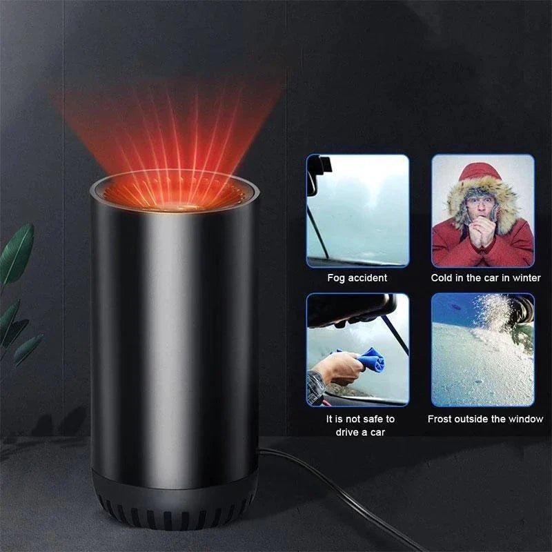 Chauffage de voiture portable et dégivreur de pare-brise – Appareil à chauffage rapide pour conduire en hiver et garder une bonne visibilité