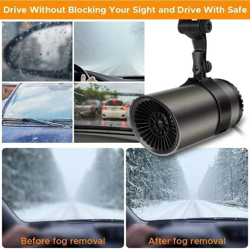 Chauffage de voiture portable et dégivreur de pare-brise – Appareil à chauffage rapide pour conduire en hiver et garder une bonne visibilité