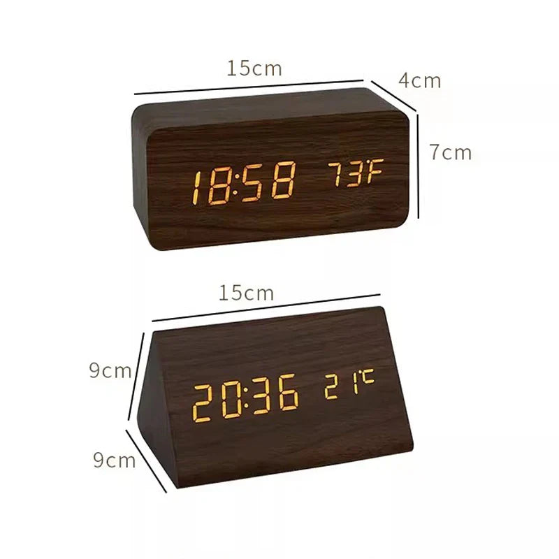 LED-Wecker mit Sprachsteuerung – Modernes Display für ein klares, minimalistisches Interieur
