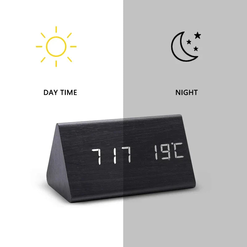 LED-Wecker mit Sprachsteuerung – Modernes Display für ein klares, minimalistisches Interieur
