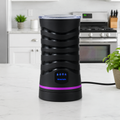 Mousseur à lait électrique automatique avec fonction vapeur et couvercle transparent pour cappuccino et latte