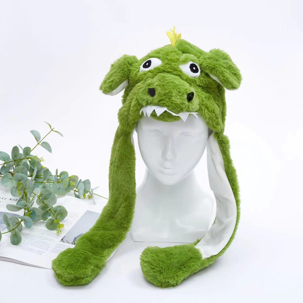 Interaktiver Hasenohrenhut für Kinder und Erwachsene – Niedlicher Plüschhut mit beweglichen Ohren zum Spielen, für Kostüme und als Geschenk
