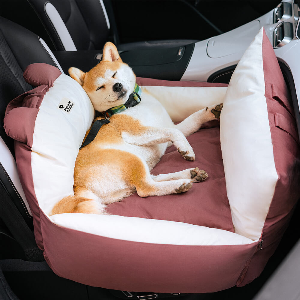 Auto-Hundebett für sicheres Reisen – Bequemer Autositz für Haustiere auf der Rückbank und für tägliche Fahrten