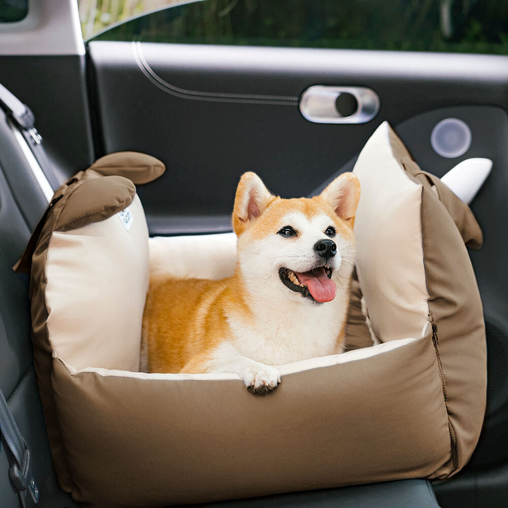 Auto-Hundebett für sicheres Reisen – Bequemer Autositz für Haustiere auf der Rückbank und für tägliche Fahrten