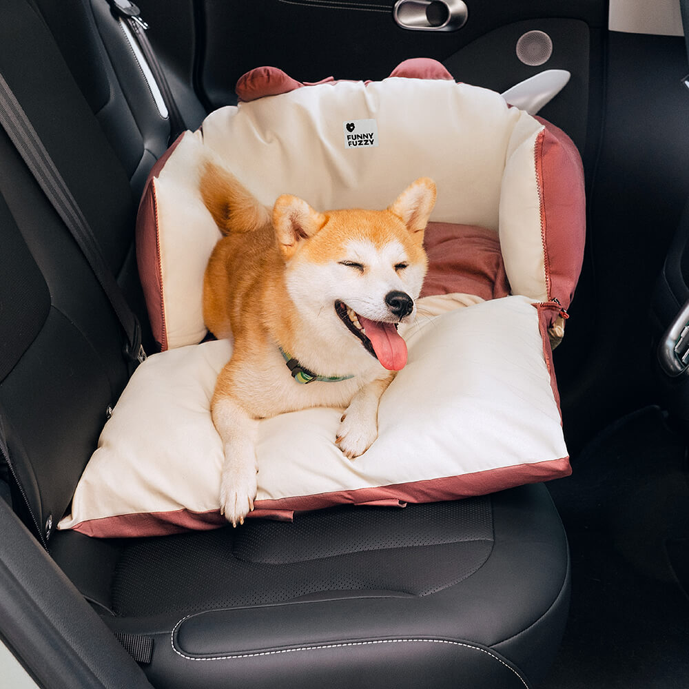 Auto-Hundebett für sicheres Reisen – Bequemer Autositz für Haustiere auf der Rückbank und für tägliche Fahrten