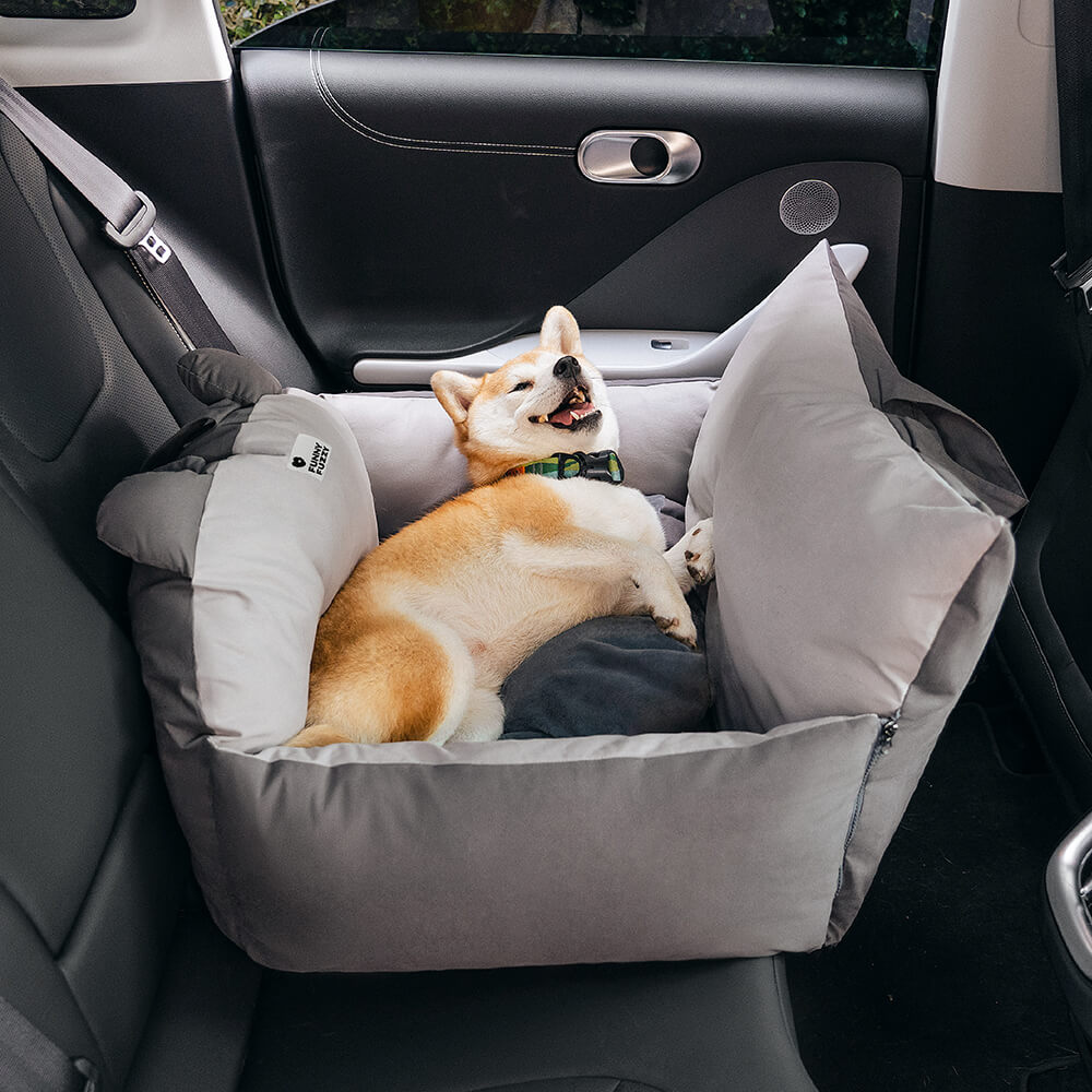 Auto-Hundebett für sicheres Reisen – Bequemer Autositz für Haustiere auf der Rückbank und für tägliche Fahrten