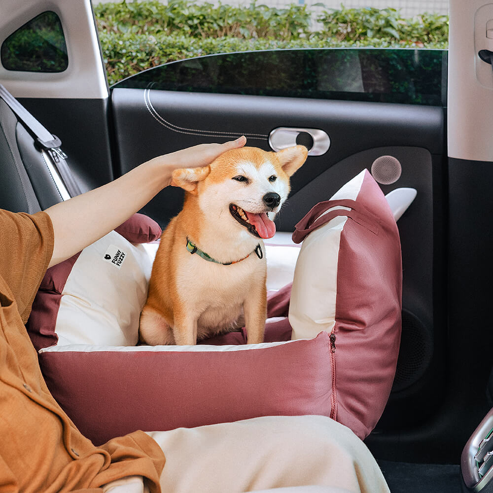 Auto-Hundebett für sicheres Reisen – Bequemer Autositz für Haustiere auf der Rückbank und für tägliche Fahrten