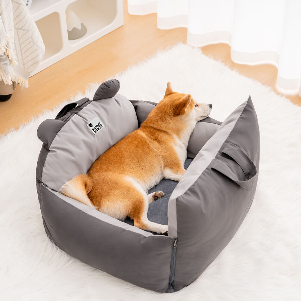 Auto-Hundebett für sicheres Reisen – Bequemer Autositz für Haustiere auf der Rückbank und für tägliche Fahrten