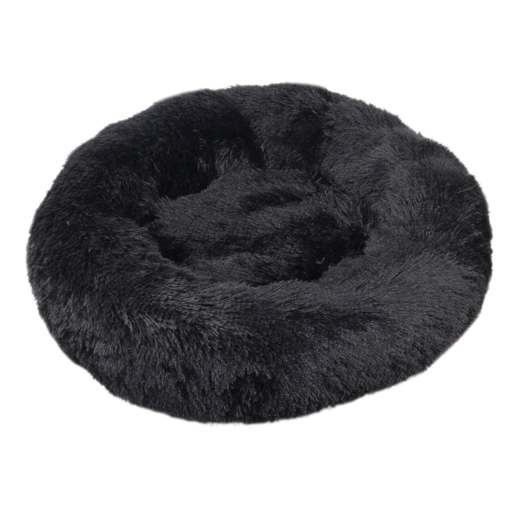 Round Plush Dog Bed for Ultimate Comfort – Calming Soft Pet Bed for Small and Large Dogs