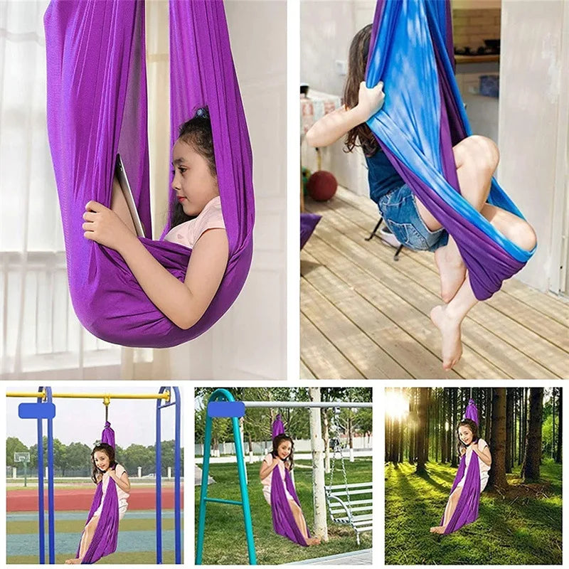 Balançoire sensorielle thérapeutique pour enfants - Siège suspendu apaisant en forme de cocon | Balançoire de compression intérieure pour la concentration, la relaxation et le soutien sensoriel