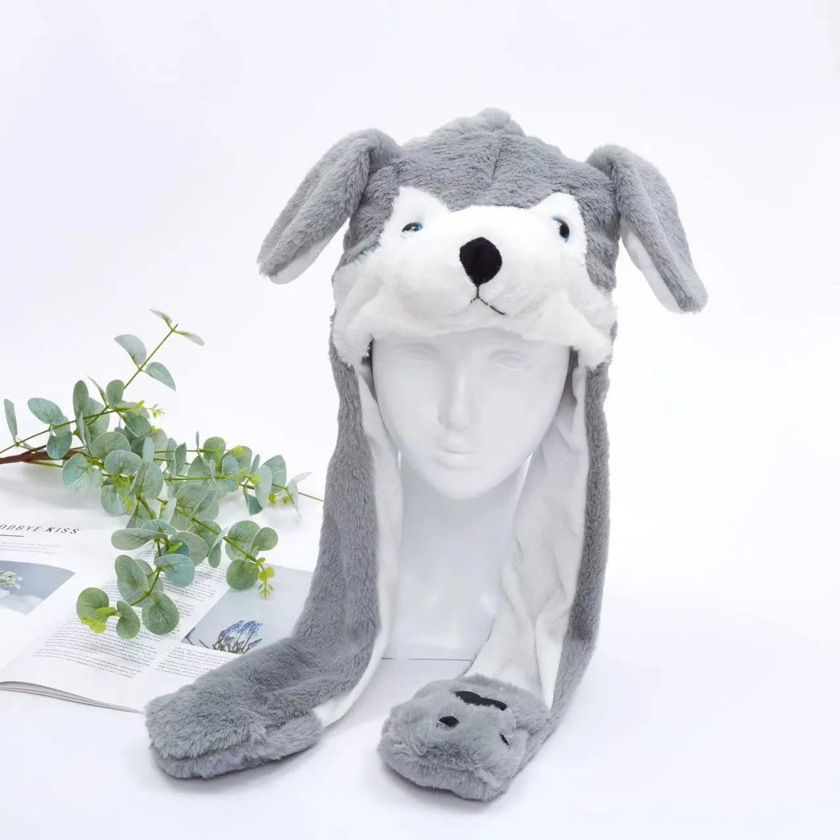 Interaktiver Hasenohrenhut für Kinder und Erwachsene – Niedlicher Plüschhut mit beweglichen Ohren zum Spielen, für Kostüme und als Geschenk