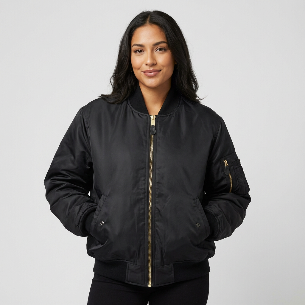 Lucy Eva - Chaqueta bomber utilitaria atemporal