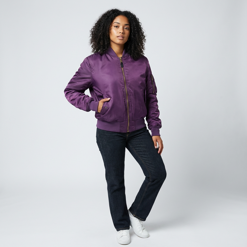 Lucy Eva - Chaqueta bomber utilitaria atemporal