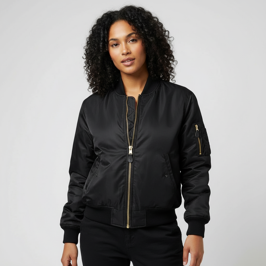 Lucy Eva - Chaqueta bomber utilitaria atemporal