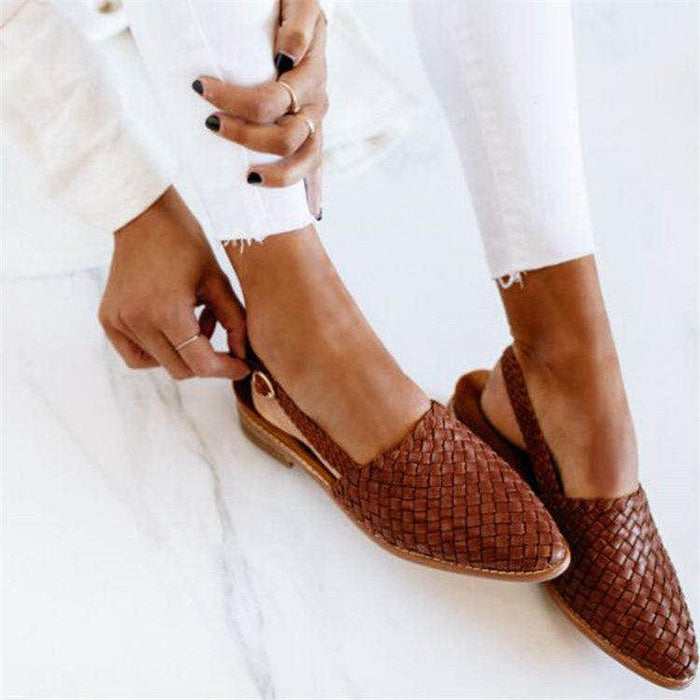 Aria Venn. – Gewebte Damen-Ballerinas mit gepolsterter Innensohle
