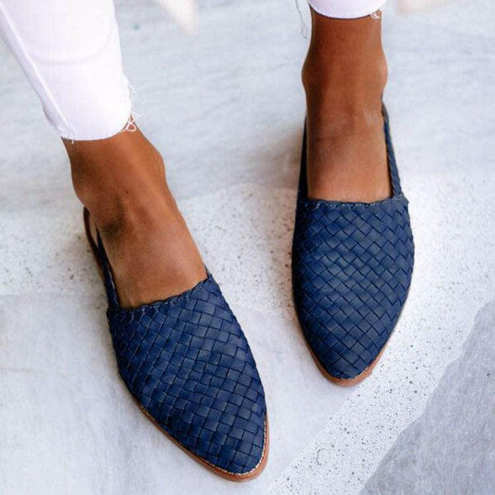 Aria Venn. – Gewebte Damen-Ballerinas mit gepolsterter Innensohle