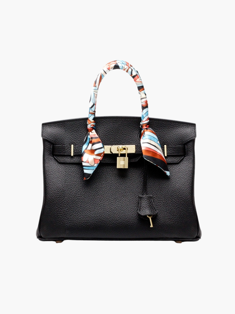 Sac à main élégant en cuir pour femme avec fermeture chic