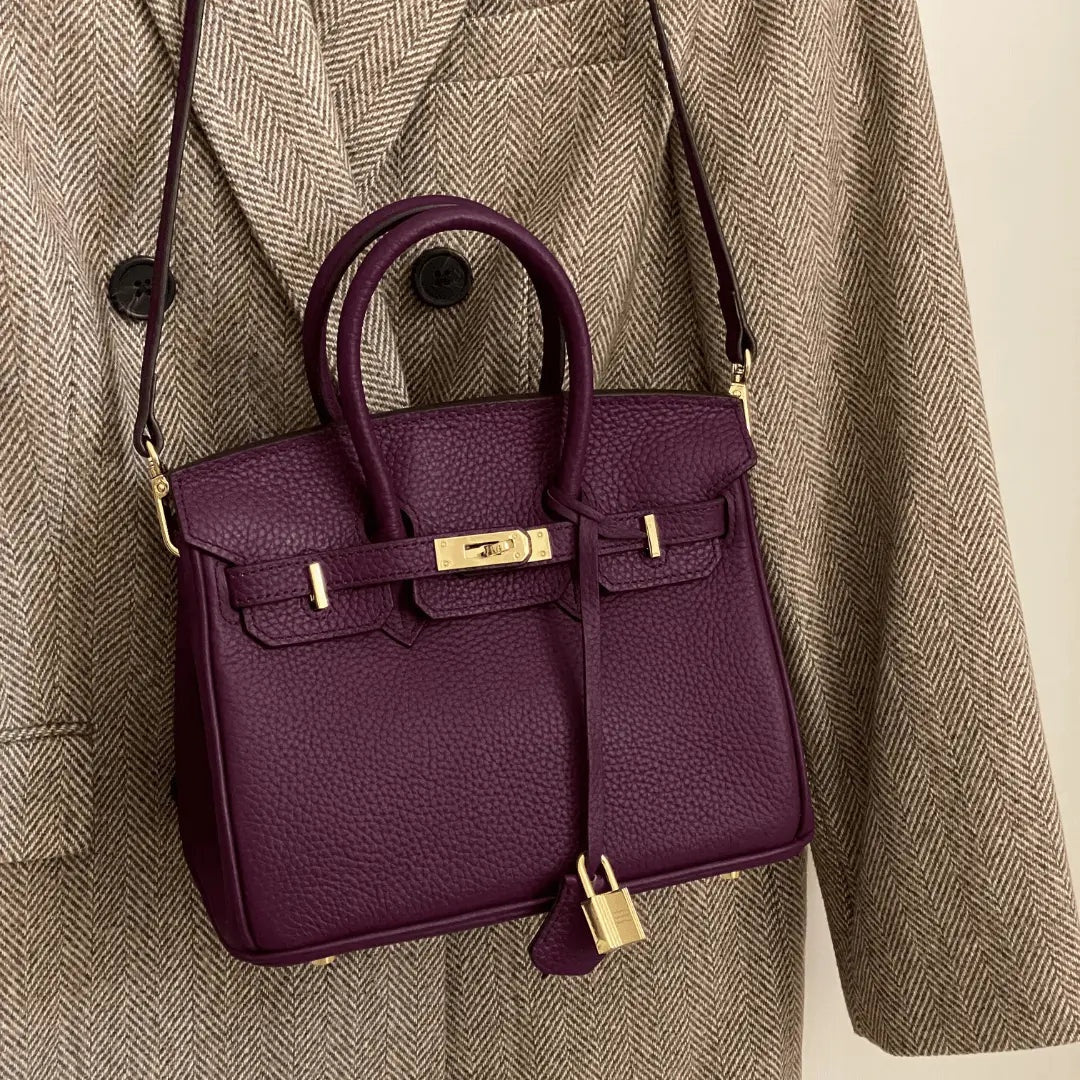 Sac à main élégant en cuir pour femme avec fermeture chic
