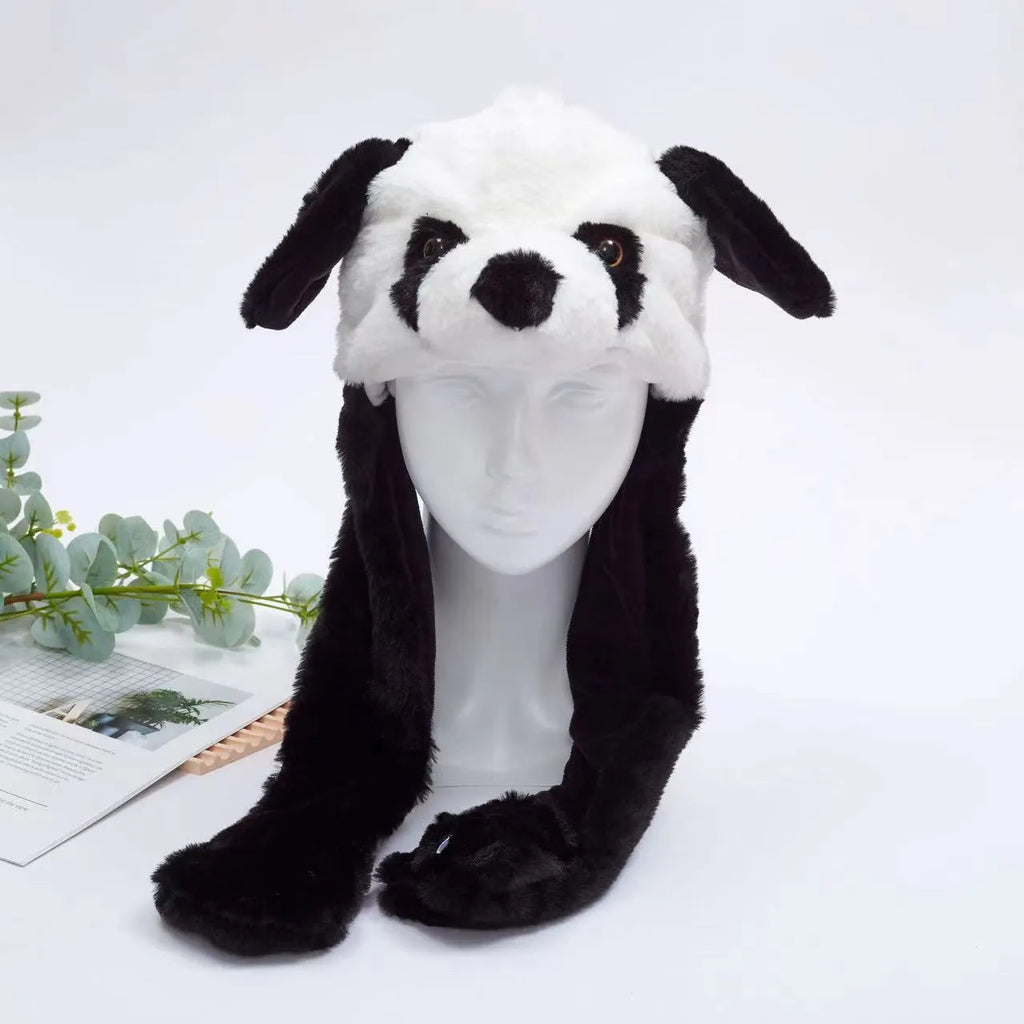 Interaktiver Hasenohrenhut für Kinder und Erwachsene – Niedlicher Plüschhut mit beweglichen Ohren zum Spielen, für Kostüme und als Geschenk