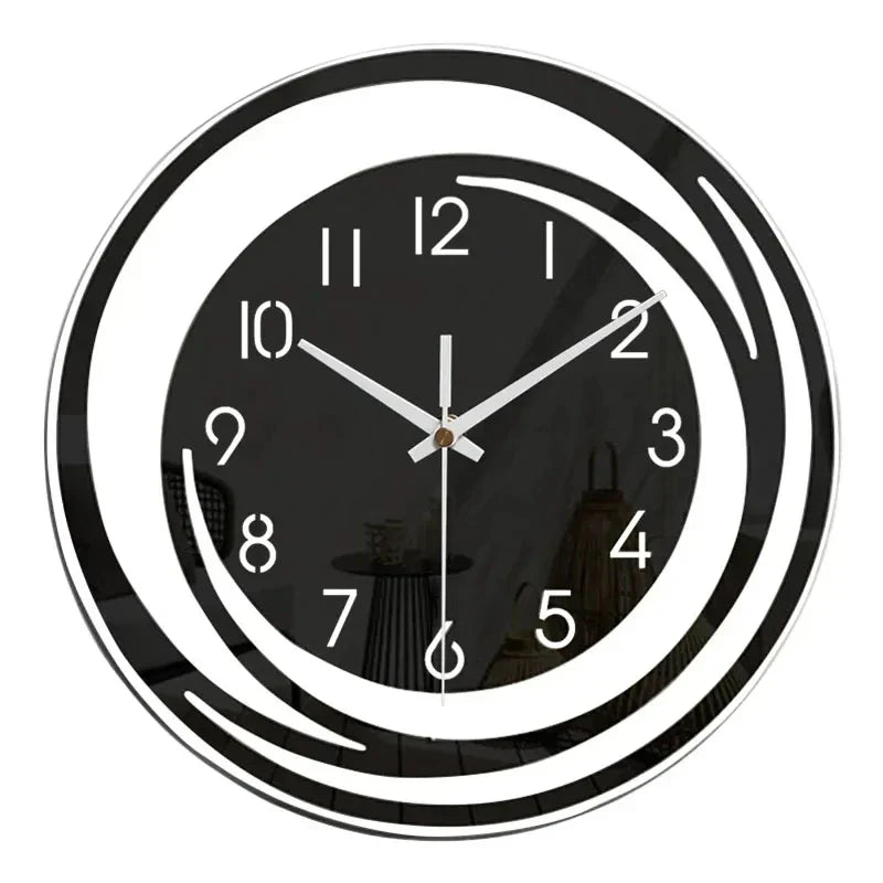 Zeitgenössische Wanduhr für moderne Wohndekoration – Minimalistische Uhr für Wohnzimmer, Büro und Schlafzimmer