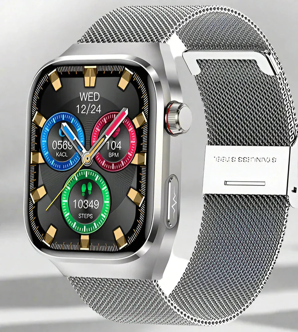 Smart Health & Activity Watch – Advanced Wellness Tracking with 2.04-Inch AMOLED Display