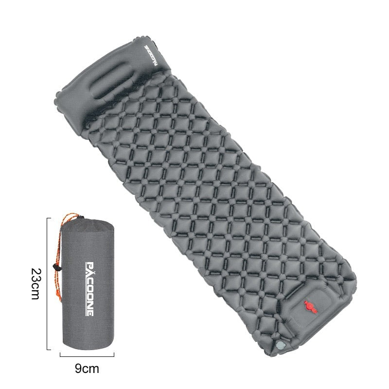 Materassino ultraleggero impermeabile con pompa integrata – Materasso da campeggio compatto per viaggi all'aperto, escursioni e trekking