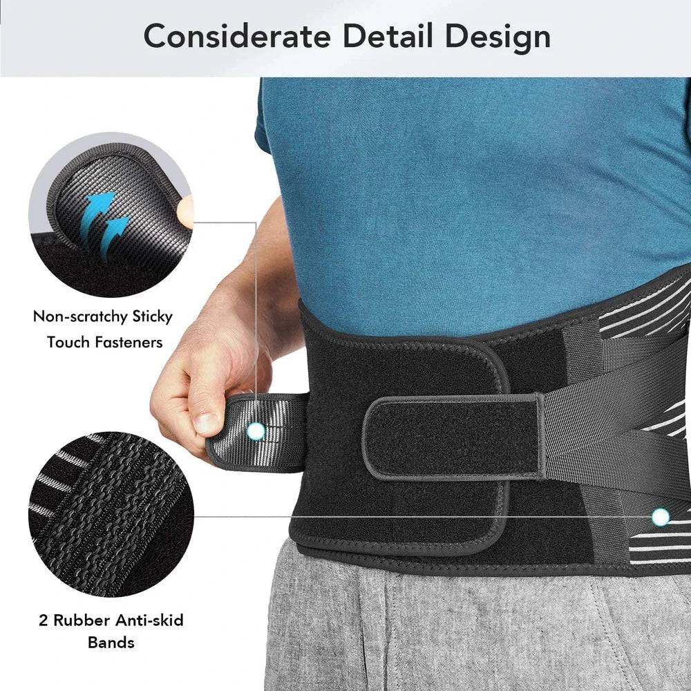 Verstellbarer Rückenstützgurt für täglichen Komfort - Ergonomische Taillenstütze für Arbeit, Fitness und alltägliche Aktivitäten