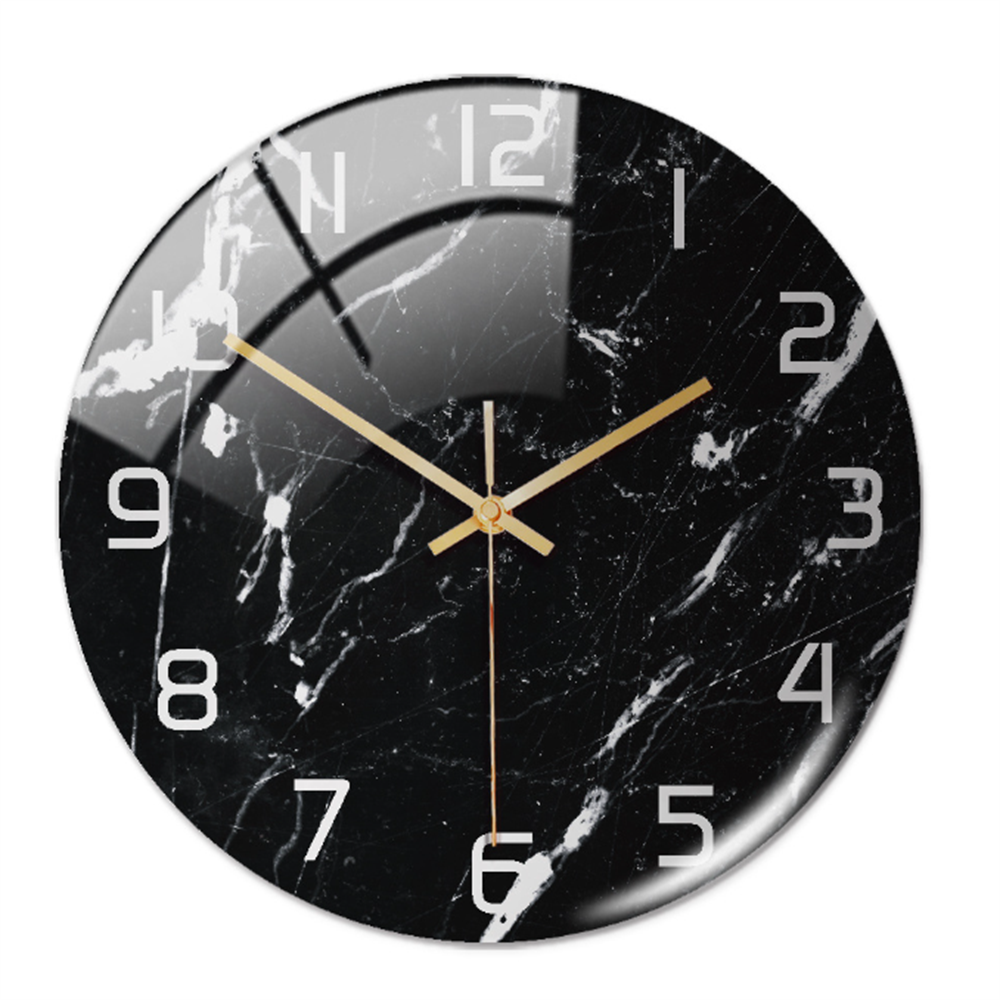 Wanduhr in Marmoroptik für moderne Wohndekoration – Elegante dekorative Uhr für Wohnzimmer, Büro und Schlafzimmer