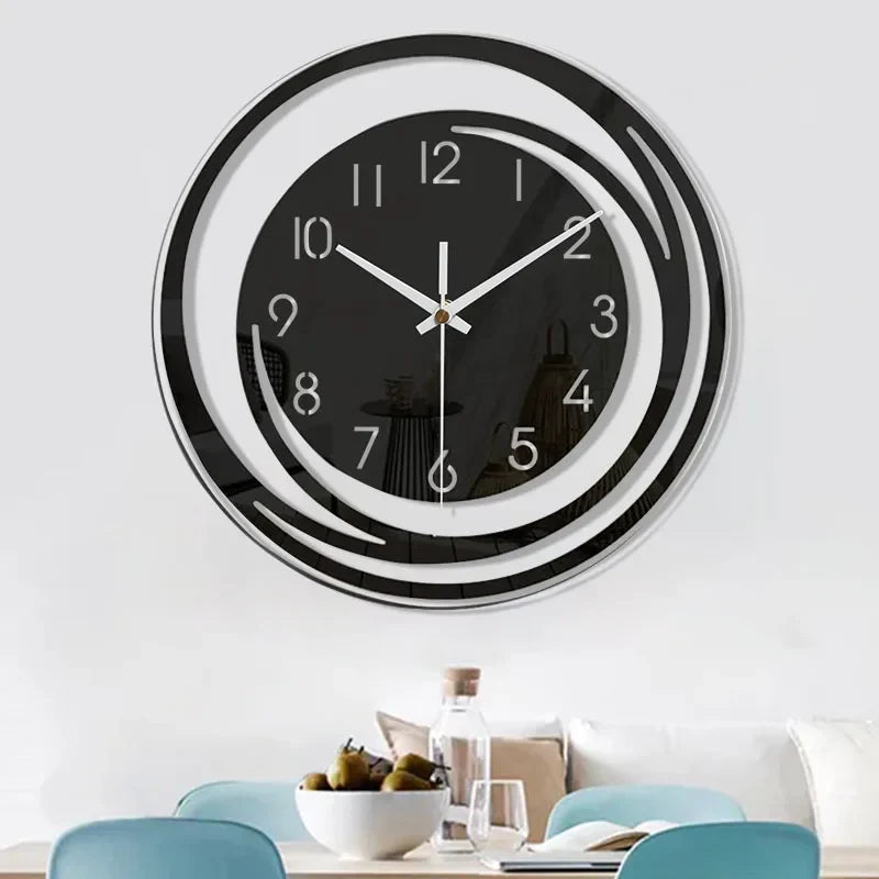 Zeitgenössische Wanduhr für moderne Wohndekoration – Minimalistische Uhr für Wohnzimmer, Büro und Schlafzimmer
