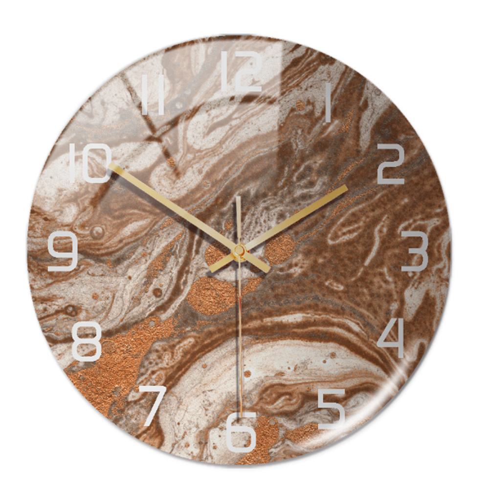 Marble-Style Wall Clock for Modern Home Decor – Elegant Decorative Timepiece for Living Room, Office and Bedroom