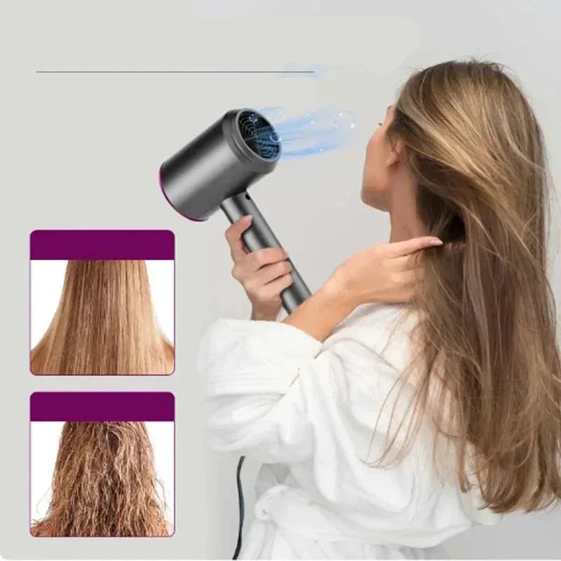 Brosse soufflante professionnelle silencieuse à haute vitesse - séchage rapide, faible niveau sonore et technologie anti-frisottis