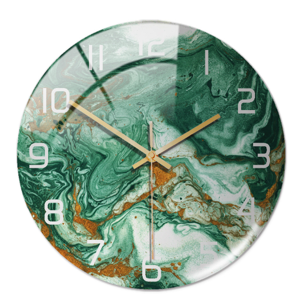 Wanduhr in Marmoroptik für moderne Wohndekoration – Elegante dekorative Uhr für Wohnzimmer, Büro und Schlafzimmer
