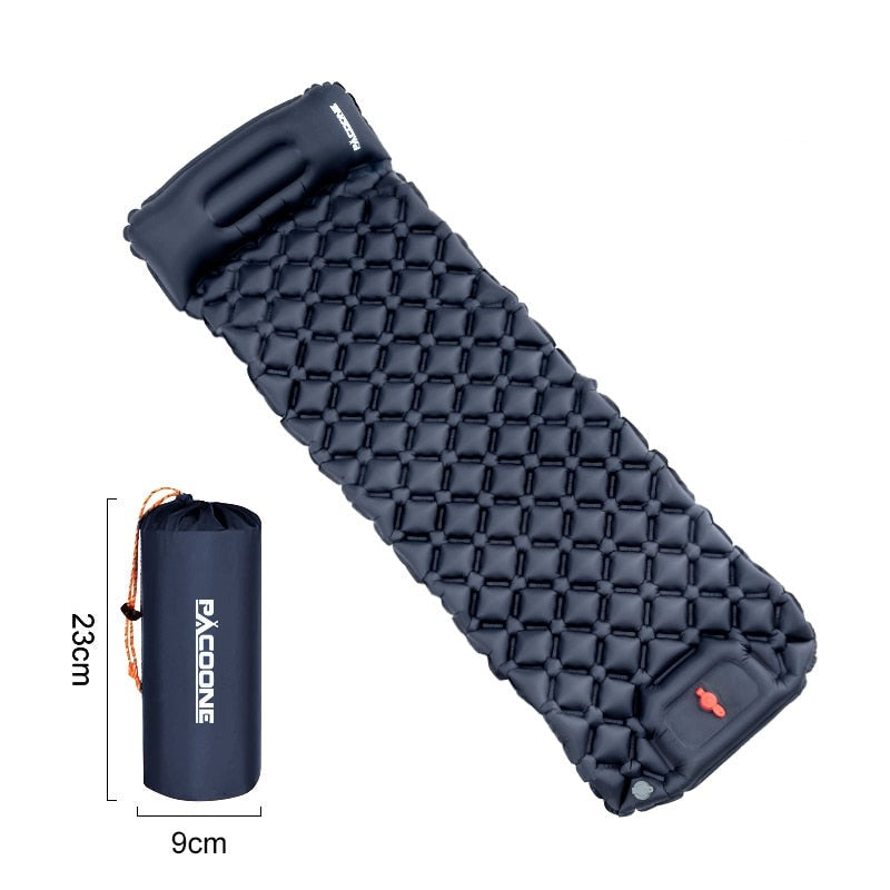 Materassino ultraleggero impermeabile con pompa integrata – Materasso da campeggio compatto per viaggi all'aperto, escursioni e trekking