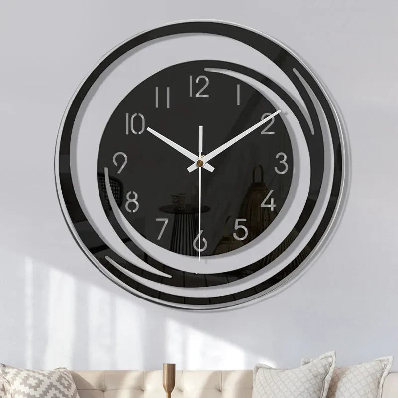 Zeitgenössische Wanduhr für moderne Wohndekoration – Minimalistische Uhr für Wohnzimmer, Büro und Schlafzimmer