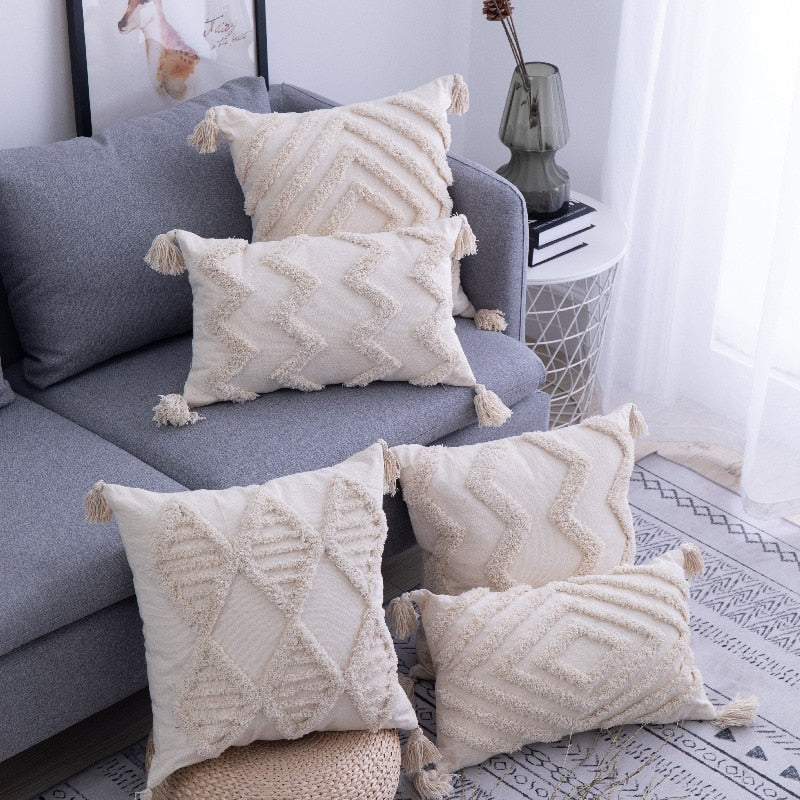 Housses de coussin bohèmes pour la décoration intérieure – Housses de coussin décoratives pour le salon, la chambre et les intérieurs douillets