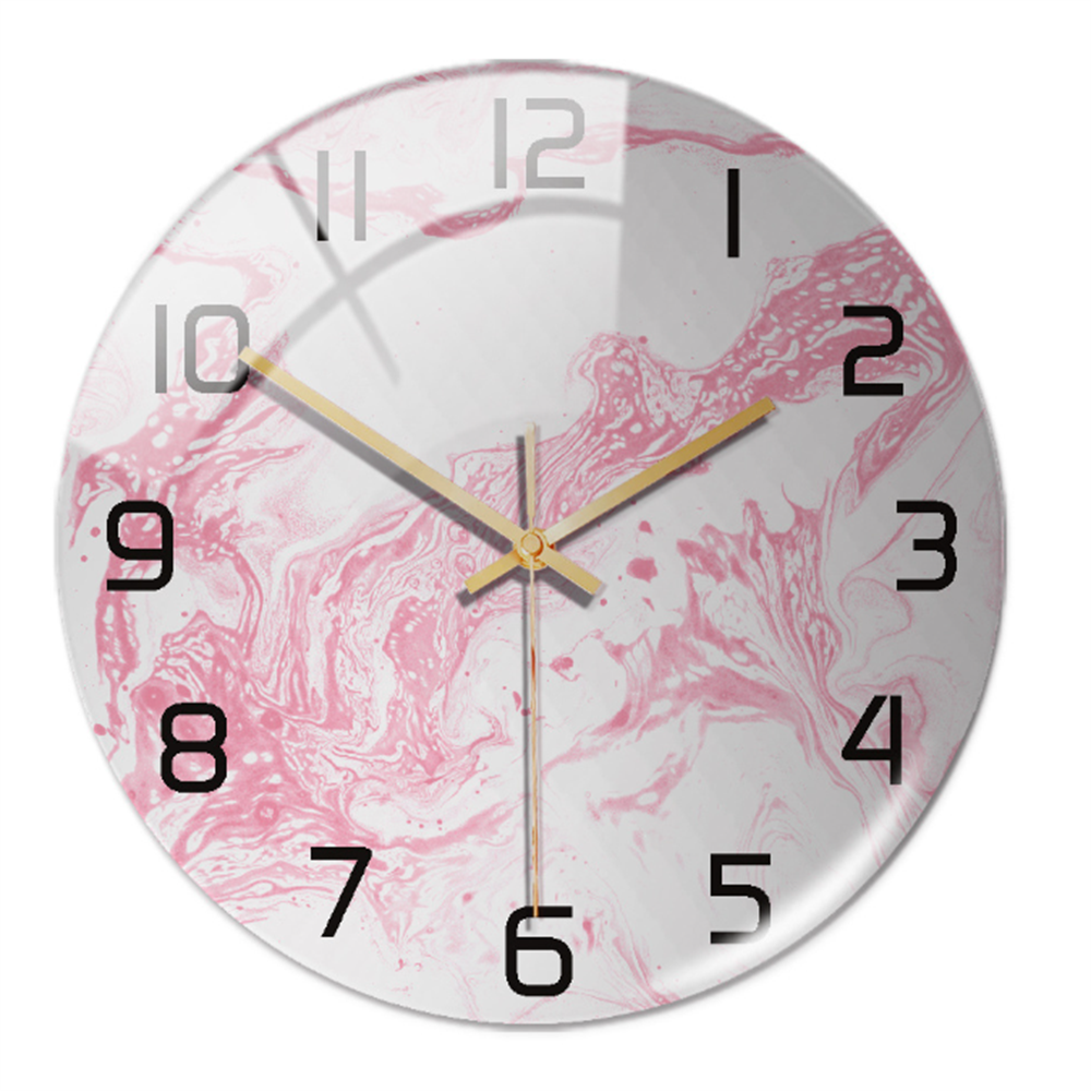 Wanduhr in Marmoroptik für moderne Wohndekoration – Elegante dekorative Uhr für Wohnzimmer, Büro und Schlafzimmer