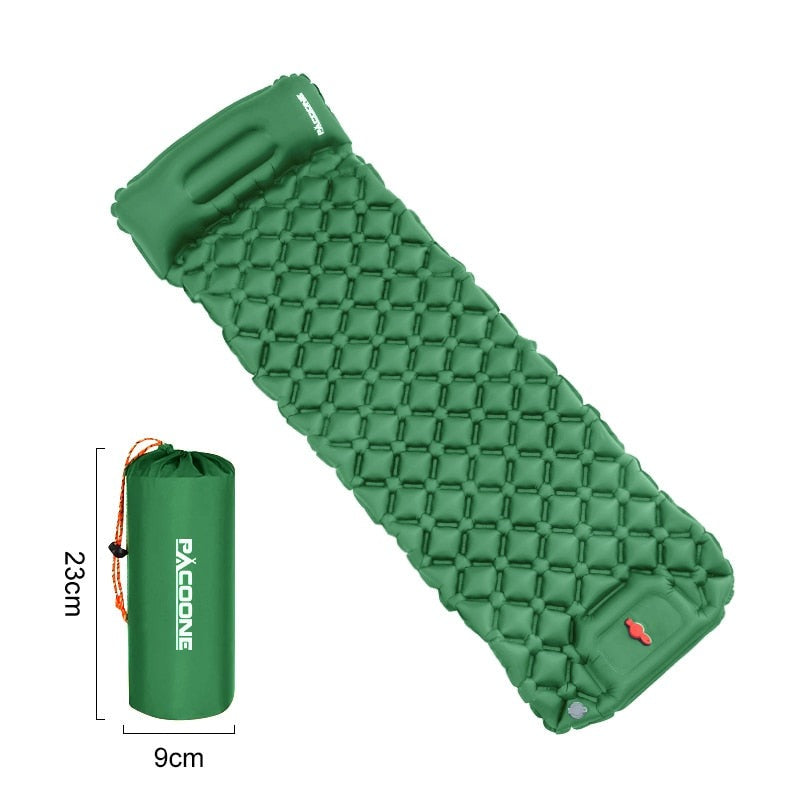 Materassino ultraleggero impermeabile con pompa integrata – Materasso da campeggio compatto per viaggi all'aperto, escursioni e trekking