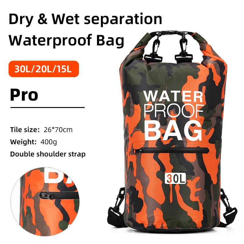 Sac à dos étanche avec séparation entre compartiments secs et humides - sac de voyage et de sport spacieux pour la natation, la salle de sport et les activités de plein air