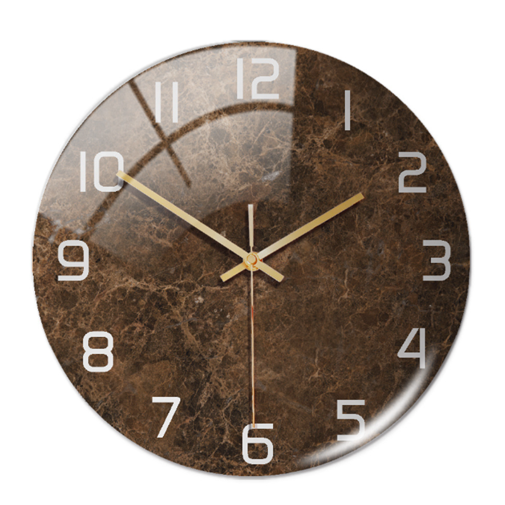 Wanduhr in Marmoroptik für moderne Wohndekoration – Elegante dekorative Uhr für Wohnzimmer, Büro und Schlafzimmer