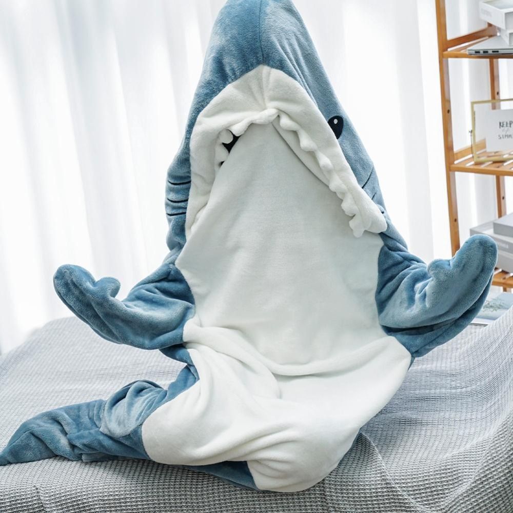 Pijama enterizo ultrasuave de tiburón para niños y adultos - Disfraz acogedor de una pieza para descansar, dormir y divertirse