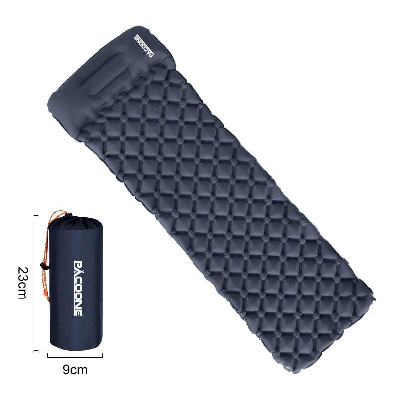 Materassino ultraleggero impermeabile con pompa integrata – Materasso da campeggio compatto per viaggi all'aperto, escursioni e trekking