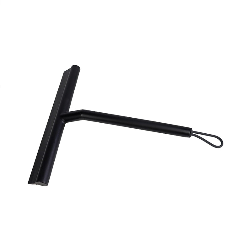 Raclette de douche avec crochet de suspension – Outil de nettoyage des vitres sans traces pour portes de salle de bains et carrelages