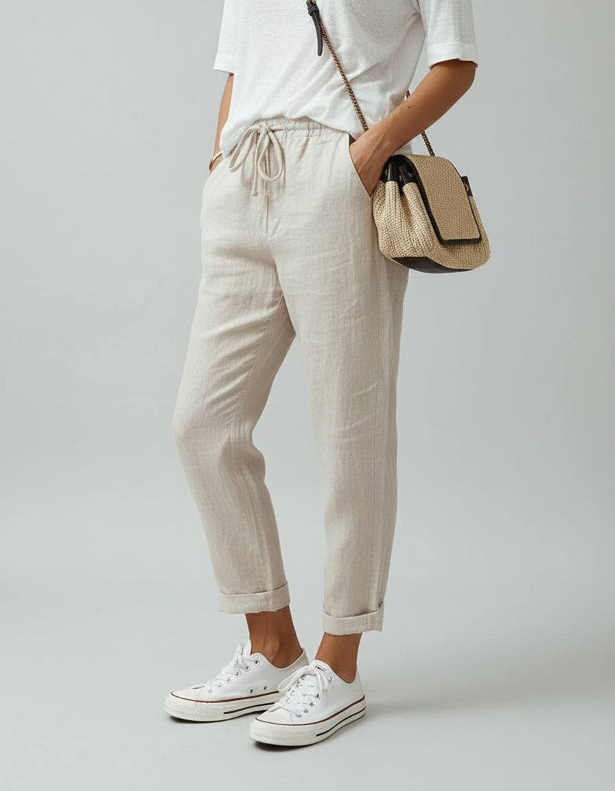 FAYE - Breathable Linen Trousers for Sweat-Free Comfort
